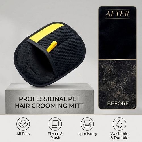 Gant Anti-Poils Chat Chien - Brosse Ramasse-Poils Animaux pour Canapé Tapis Vêtements et Toilettage