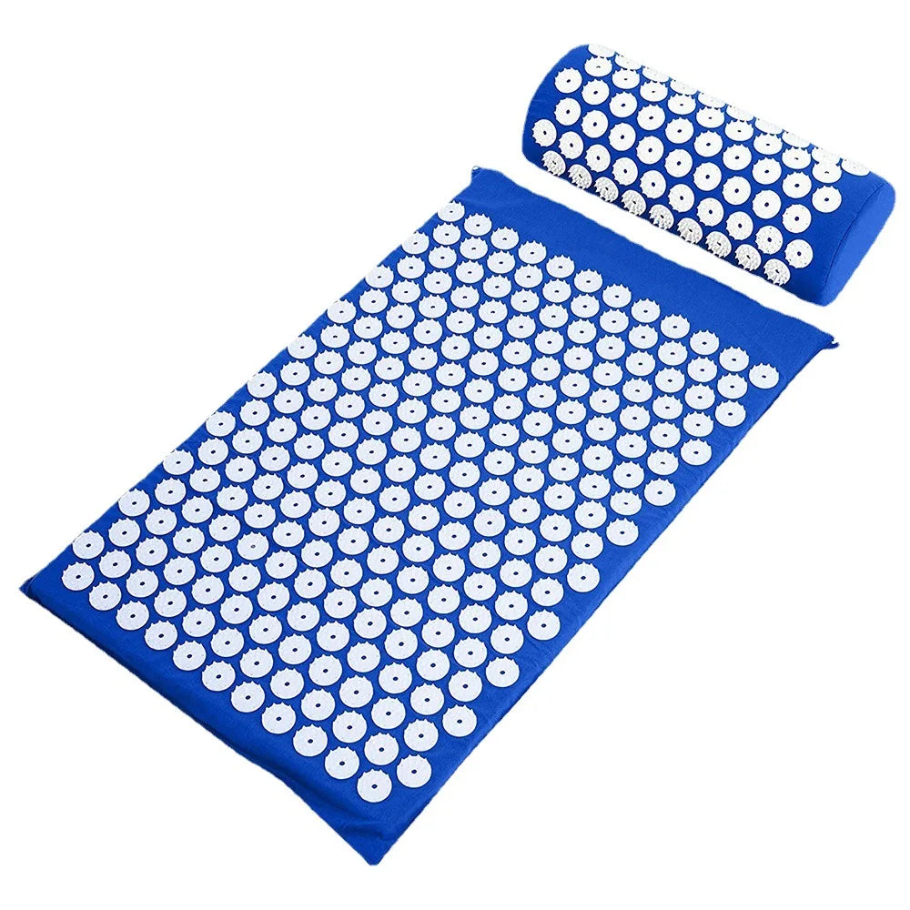 Tapis d'acupression avec coussin, détente du dos et de la nuque