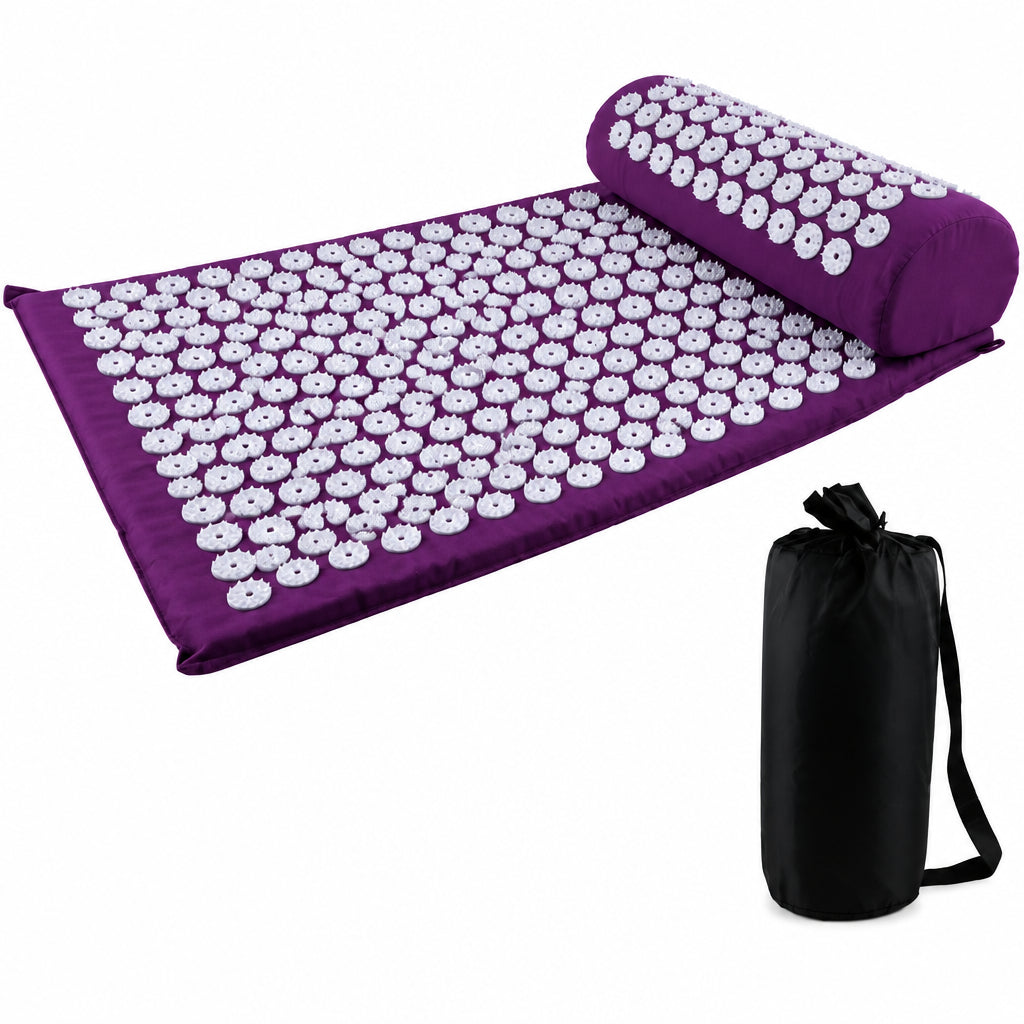 Tapis d'acupression avec coussin, détente du dos et de la nuque