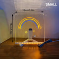 Tableau LED Lumineux RGB Rechargeable - Panneau Message Acrylique Effaçable avec 7 Marqueurs Idée Cadeau