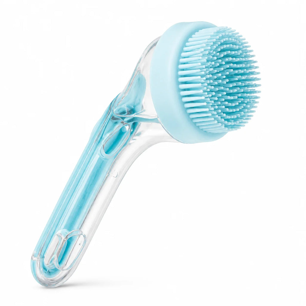 Brosse de bain pour chien et chat avec distributeur de shampoing