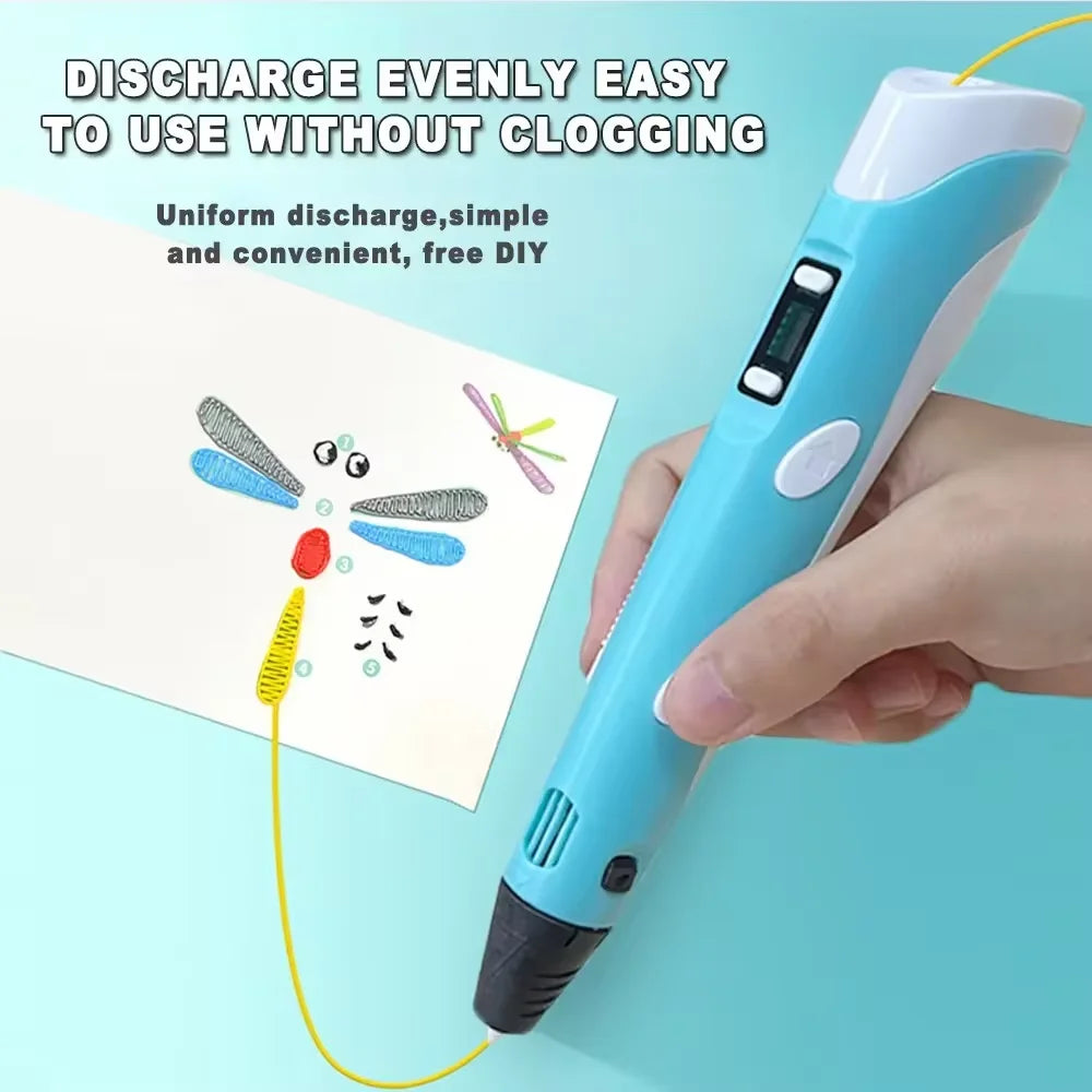 Stylo 3D pour dessiner en relief avec 9 m de filament PLA
