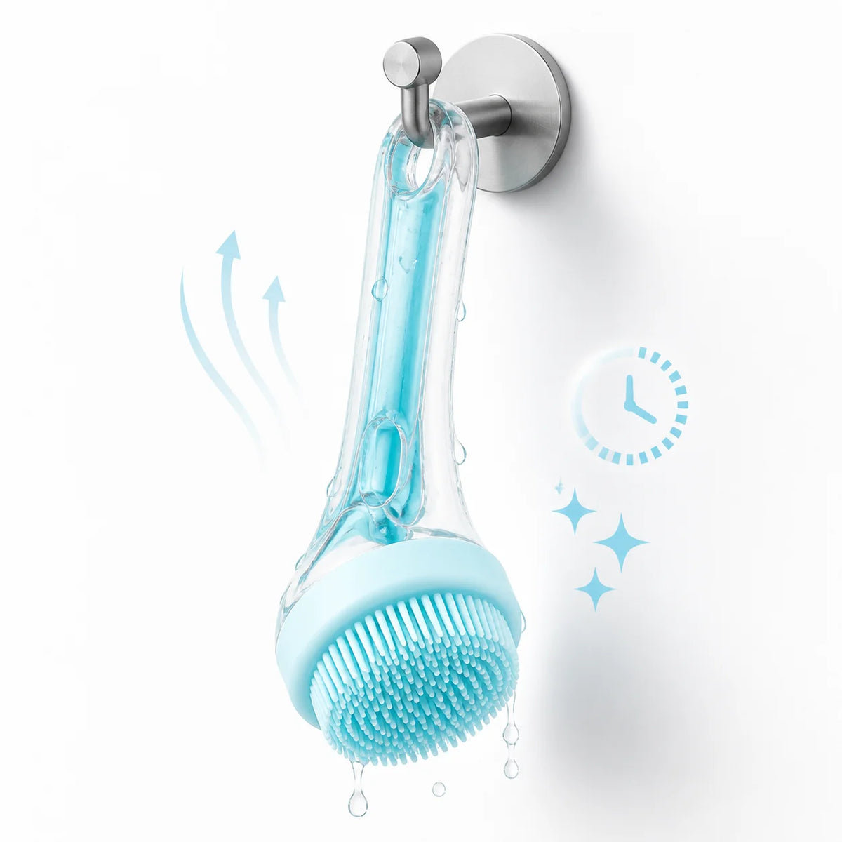 Brosse de bain pour chien et chat avec distributeur de shampoing